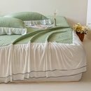 GobekUsa Cool Feeling 3-Piece Bedding Set - Solid Color Bedskirt, Bedspreads, Sheets & Pillowcases