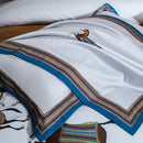 GobekUsa Galloping Horse Luxury Bedding Set 1400TC Egyptian Cotton Duvet Cover Sheet Pillowcases