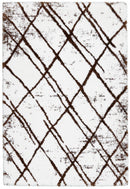 White And Brown Modern Style 5x7 Rug