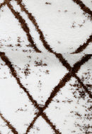 White And Brown Modern Style 5x7 Rug