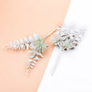 White and frosted green decorbites decorative flowers wedding bouquet by Decorbites