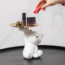 GobekUsa Bear Figurine Resin Sculpture Home Decor Storage Box Living Room Ornaments