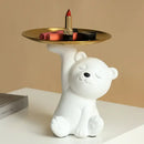 GobekUsa Bear Figurine Resin Sculpture Home Decor Storage Box Living Room Ornaments