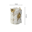 GobekUsa Lemon Carambola Ceramic Vase Gold-Plated Fruit Shape Creative Home Decor