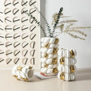 GobekUsa Lemon Carambola Ceramic Vase Gold-Plated Fruit Shape Creative Home Decor