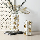GobekUsa Lemon Carambola Ceramic Vase Gold-Plated Fruit Shape Creative Home Decor