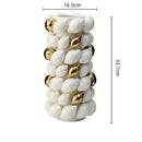 GobekUsa Lemon Carambola Ceramic Vase Gold-Plated Fruit Shape Creative Home Decor