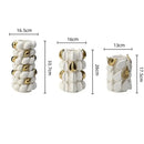 GobekUsa Lemon Carambola Ceramic Vase Gold-Plated Fruit Shape Creative Home Decor
