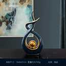 GobekUsa Ceramic Abstract Figurine Set for Elegant Home and Office Decor