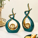 GobekUsa Ceramic Abstract Figurine Set for Elegant Home and Office Decor