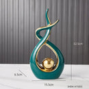 GobekUsa Ceramic Abstract Figurine Set for Elegant Home and Office Decor