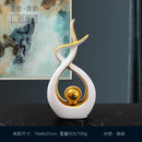 GobekUsa Ceramic Abstract Figurine Set for Elegant Home and Office Decor