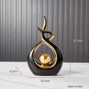 GobekUsa Ceramic Abstract Figurine Set for Elegant Home and Office Decor