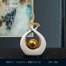 GobekUsa Ceramic Abstract Figurine Set for Elegant Home and Office Decor