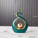 GobekUsa Ceramic Abstract Figurine Set for Elegant Home and Office Decor
