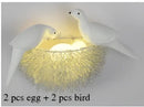 GobekUsa Birds Nest Wall Lamp | 3D Art Light Fixture for Children Room & Living Room