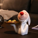 GobekUsa Clown Bust Sculpture: Golden Candy/Key Tray Kids Balloons Figurine Decor
