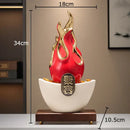 GobekUsa Gilded Pitaya Cat Ceramic Feng Shui Ornament Landscaping Decoration