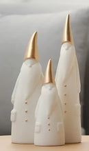 GobekUsa Ceramic Santa Claus Figurines Set for Christmas Home Decor