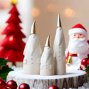 GobekUsa Ceramic Santa Claus Figurines Set for Christmas Home Decor