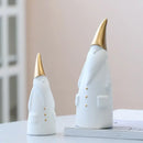 GobekUsa Ceramic Santa Claus Figurines Set for Christmas Home Decor