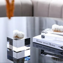 GobekUsa Clear Crystal Coralline Ornaments for Home Decor