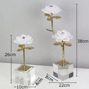 GobekUsa Crystal Flower Branch Desk Ornament