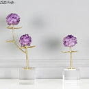 GobekUsa Crystal Flower Branch Desk Ornament