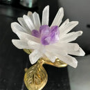 GobekUsa Crystal Flower Branch Desk Ornament