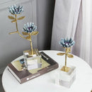 GobekUsa Crystal Flower Branch Desk Ornament