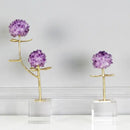 GobekUsa Crystal Flower Branch Desk Ornament