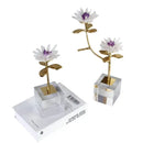 GobekUsa Crystal Flower Branch Desk Ornament