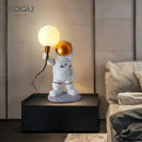 GobekUsa Astronaut Moon Planet Table Lamp Night Light Bedroom Decor Spaceman Theme