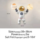 GobekUsa Astronaut Moon Planet Table Lamp Night Light Bedroom Decor Spaceman Theme
