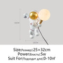 GobekUsa Astronaut Moon Planet Table Lamp Night Light Bedroom Decor Spaceman Theme