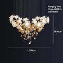 GobekUsa Crystal Flower Chandelier: Luxury Ceiling Pendant Light for Home Decor
