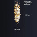 GobekUsa Crystal Flower Chandelier: Luxury Ceiling Pendant Light for Home Decor