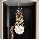 GobekUsa Crystal Flower Chandelier: Luxury Ceiling Pendant Light for Home Decor