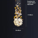 GobekUsa Crystal Flower Chandelier: Luxury Ceiling Pendant Light for Home Decor