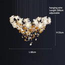 GobekUsa Crystal Flower Chandelier: Luxury Ceiling Pendant Light for Home Decor