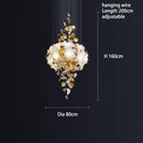 GobekUsa Crystal Flower Chandelier: Luxury Ceiling Pendant Light for Home Decor