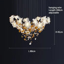 GobekUsa Crystal Flower Chandelier: Luxury Ceiling Pendant Light for Home Decor