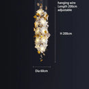 GobekUsa Crystal Flower Chandelier: Luxury Ceiling Pendant Light for Home Decor