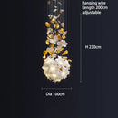 GobekUsa Crystal Flower Chandelier: Luxury Ceiling Pendant Light for Home Decor