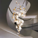 GobekUsa Crystal Flower Chandelier: Luxury Ceiling Pendant Light for Home Decor