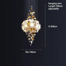 GobekUsa Crystal Flower Chandelier: Luxury Ceiling Pendant Light for Home Decor
