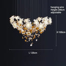 GobekUsa Crystal Flower Chandelier: Luxury Ceiling Pendant Light for Home Decor