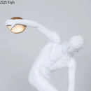 GobekUsa Discus Thrower Resin Sculpture Athlete Desk Decoration Ornaments