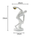 GobekUsa Discus Thrower Resin Sculpture Athlete Desk Decoration Ornaments