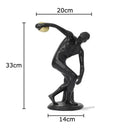 GobekUsa Discus Thrower Resin Sculpture Athlete Desk Decoration Ornaments